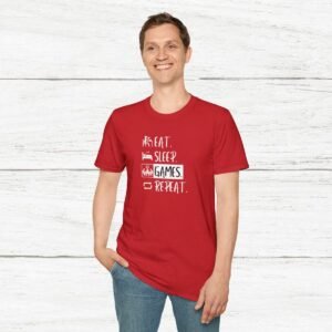 Eat Sleep Games Repeat Unisex T-Shirt