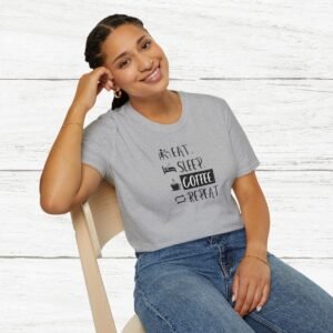 Eat Sleep Coffee Repeat Unisex T-Shirt