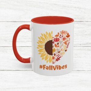 Fall Vibes Accent Coffee Mug (11, 15oz)