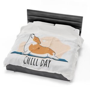 Chill Day (doggy design) Velveteen Plush Blanket