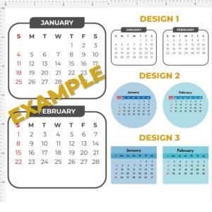 Custom 2026 Calendar Die-Cut Sticker Sheet
