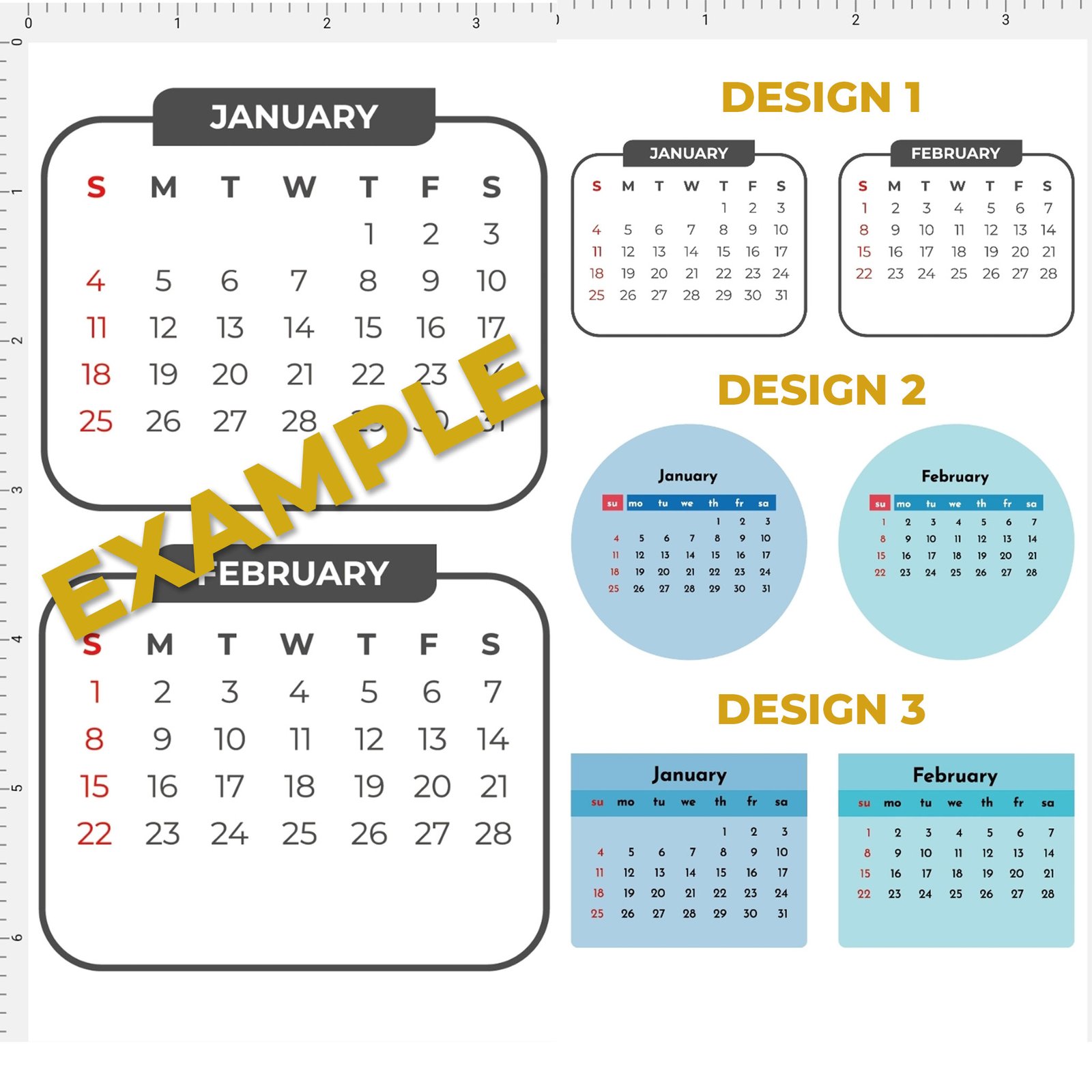 Custom 2026 Calendar Die-Cut Sticker Sheet