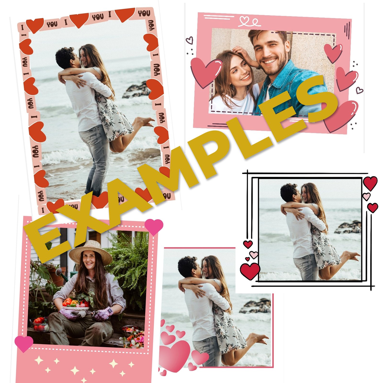 Custom Love Frame Die-Cut Sticker Sheet